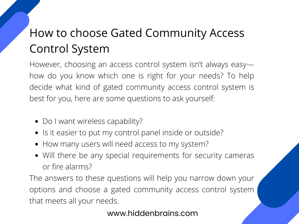 Ppt How To Choose Gated Community Access Control System Powerpoint