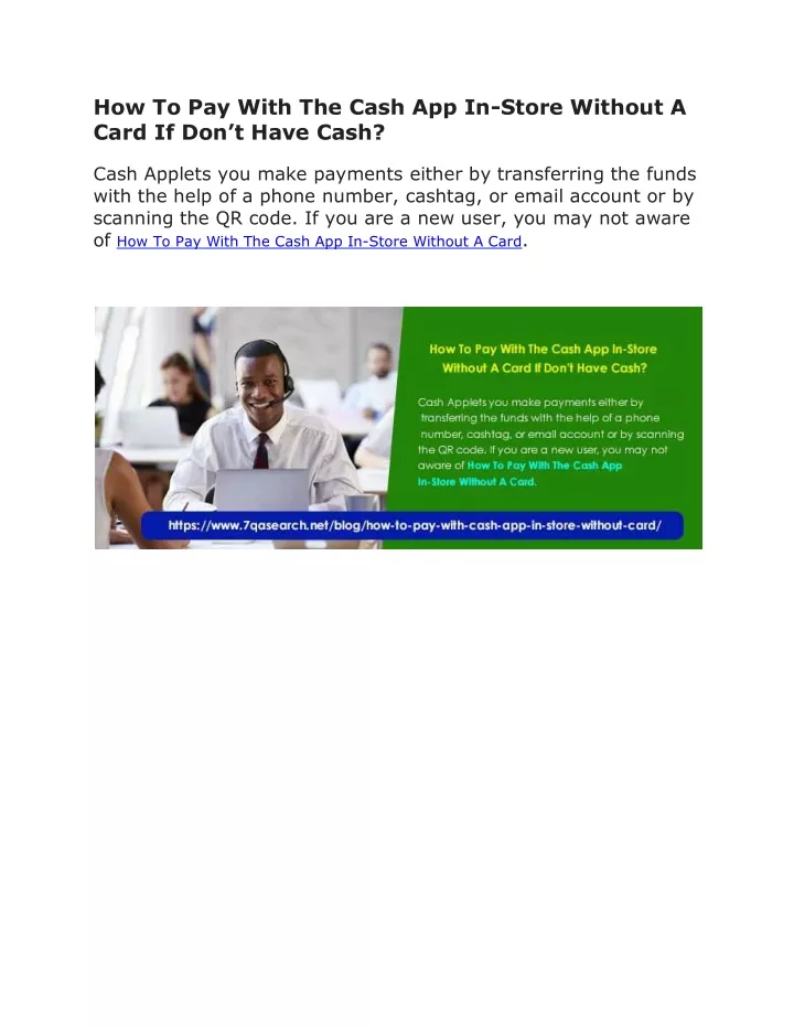 PPT How To Pay With The Cash App In Store Without A Card If Dont