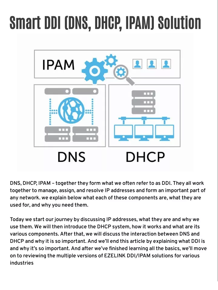 PPT Smart DDI DNS DHCP IPAM Solution PowerPoint Presentation