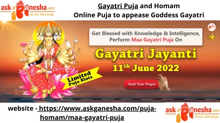 PPT Gayatri Puja And Homam Online Puja To Appease Goddess Gayatri