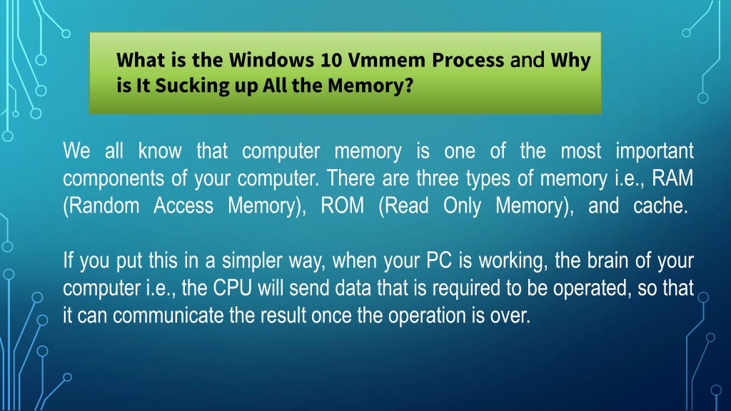 Ppt Fix Vmmem High Memory Usage In Windows Powerpoint Presentation