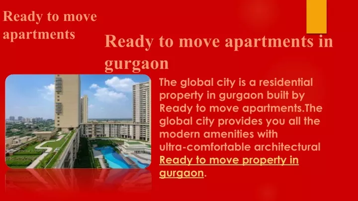 Ppt Affordable Ready To Move Apartments Powerpoint