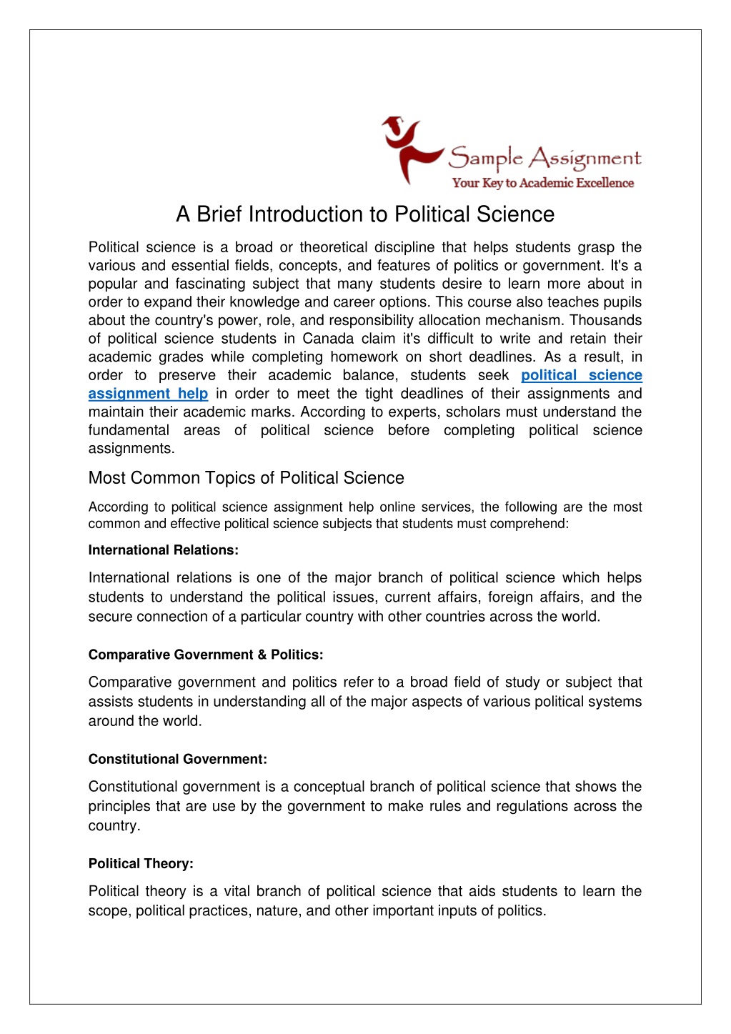 Ppt A Brief Introduction To Political Science Powerpoint Presentation