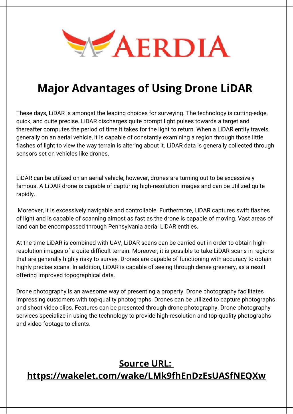 PPT Major Advantages Of Using Drone LiDAR PowerPoint Presentation