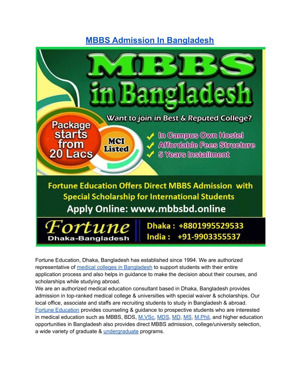 PPT MBBS Admission In Bangladesh PowerPoint Presentation Free