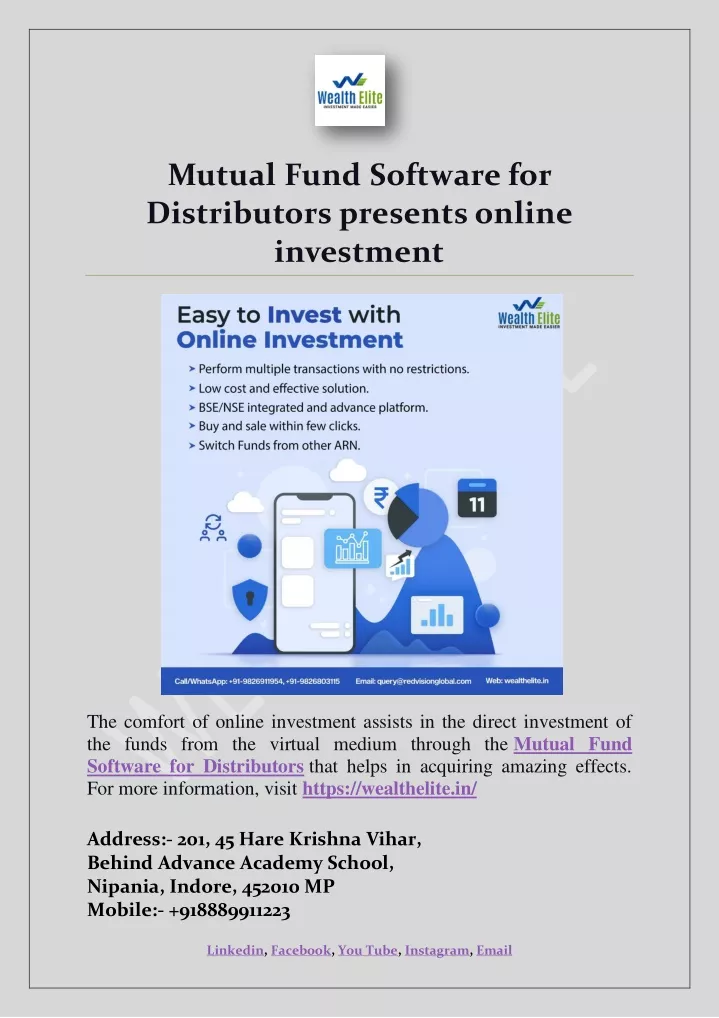 PPT Mutual Fund Software For Distributors Presents Online Investment