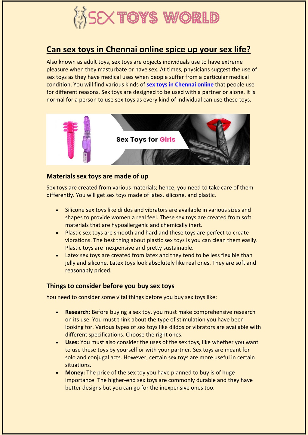 PPT Can Sex Toys In Chennai Online Spice Up Your Sex Life PowerPoint