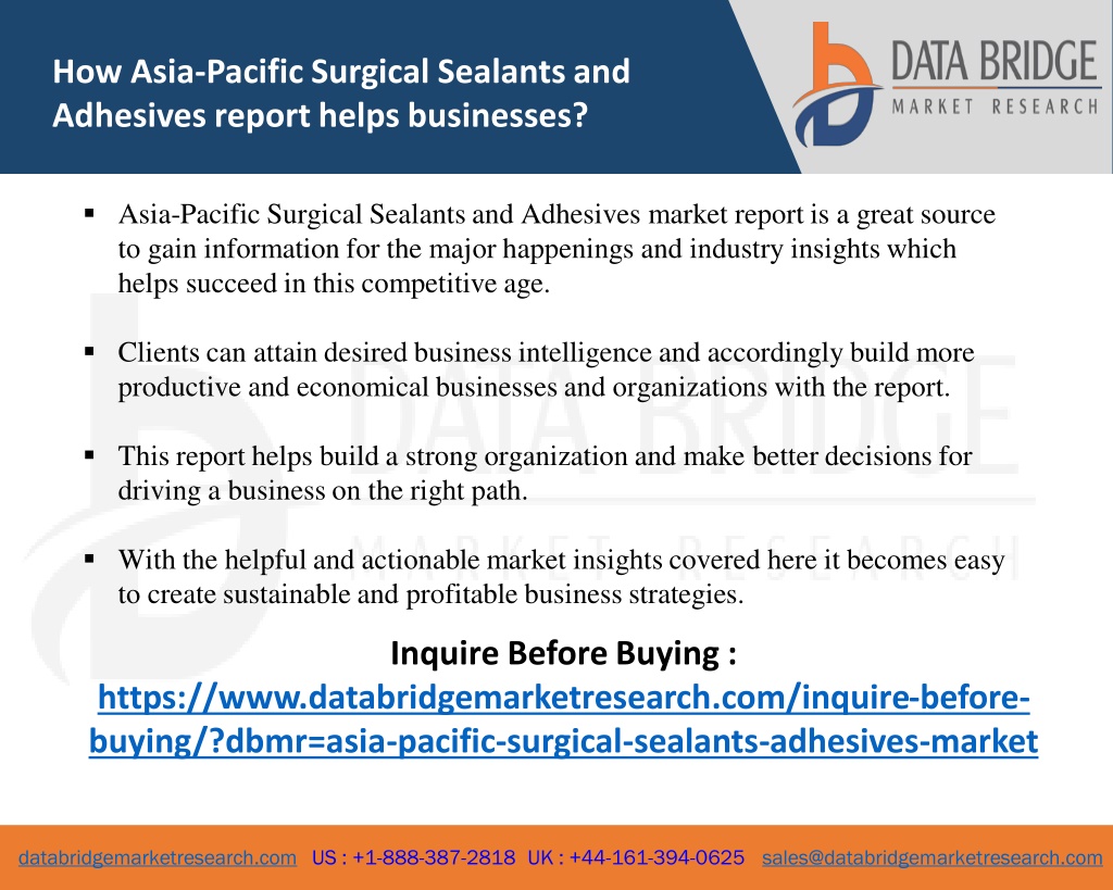 PPT Asia Pacific Surgical Sealants And Adhesives Market PowerPoint