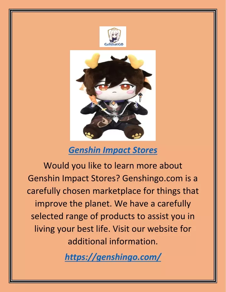 PPT Genshin Impact Stores Genshingo PowerPoint Presentation