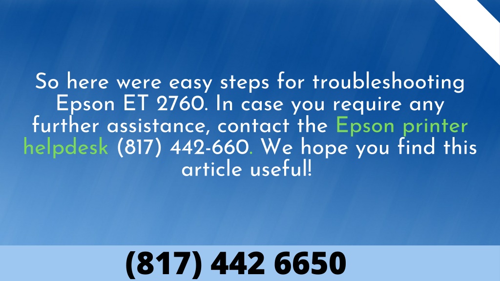 Ppt A Quick Epson Et Troubleshooting Guide To Fix Errors