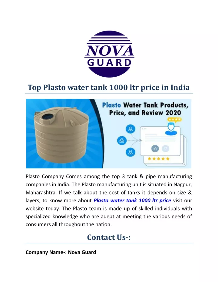 Ppt Top Plasto Water Tank Ltr Price In India Powerpoint