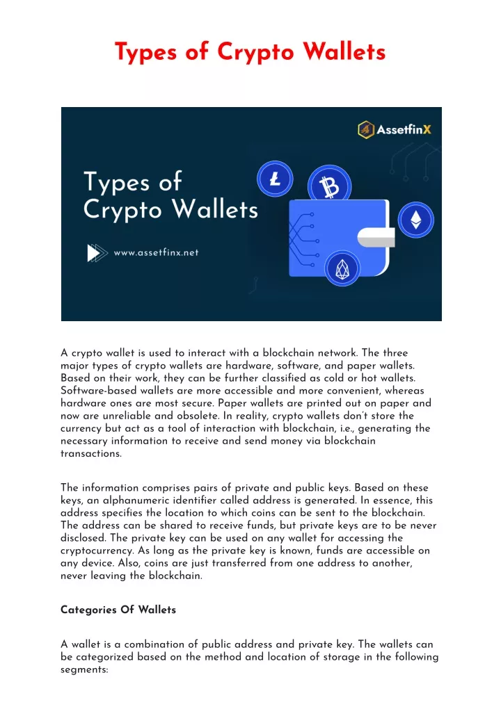 Ppt What Are The Types Of Crypto Wallets Powerpoint Presentation