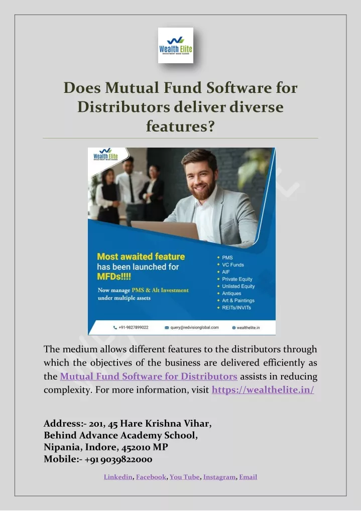 Ppt Does Mutual Fund Software For Distributors Deliver Diverse