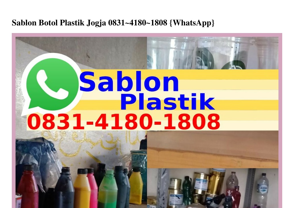 PPT Sablon Botol Plastik Jogja Ö831 Կ18Ö 18Ö8 WhatsApp PowerPoint