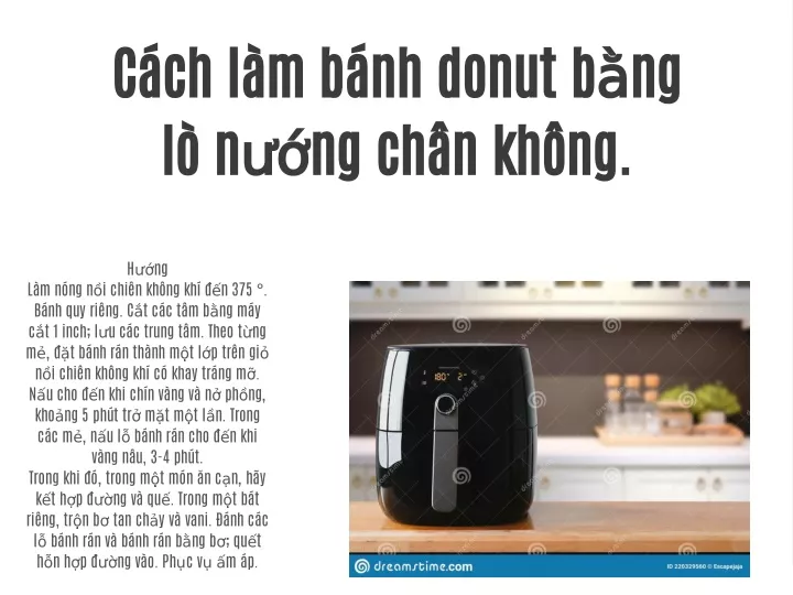 PPT Cách làm bánh donut bằng lò nướng chân không PowerPoint