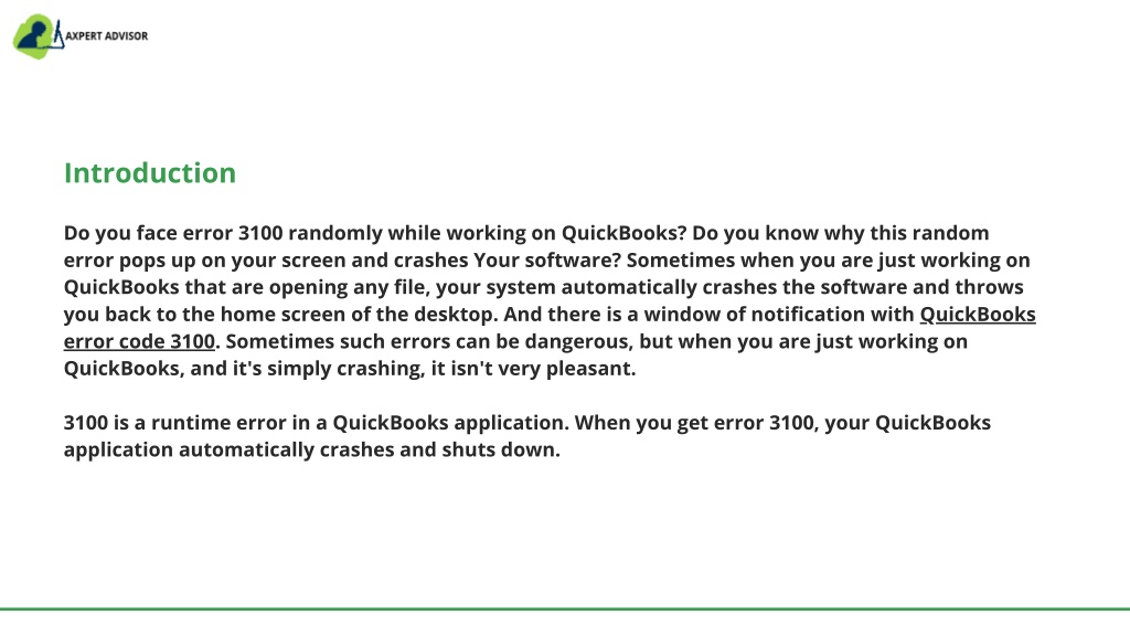 PPT How To Fix QuickBooks Error Code 3100 PowerPoint Presentation