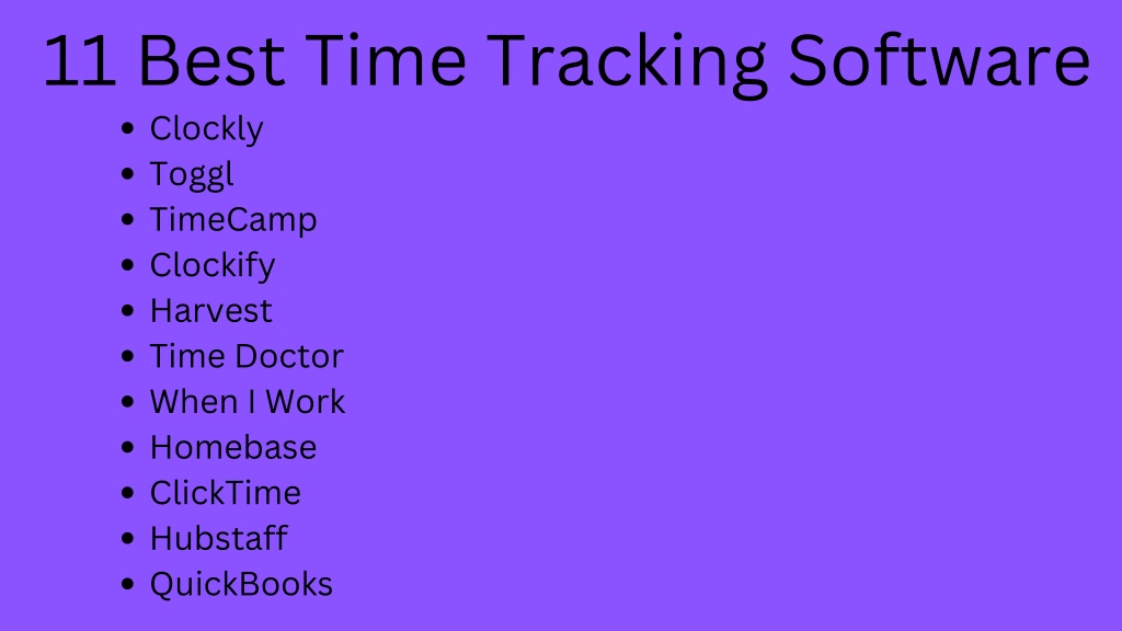 Ppt Best Time Tracking Software In Powerpoint Presentation