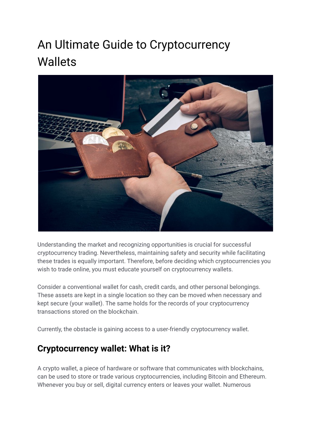 PPT An Ultimate Guide To Cryptocurrency Wallets PowerPoint