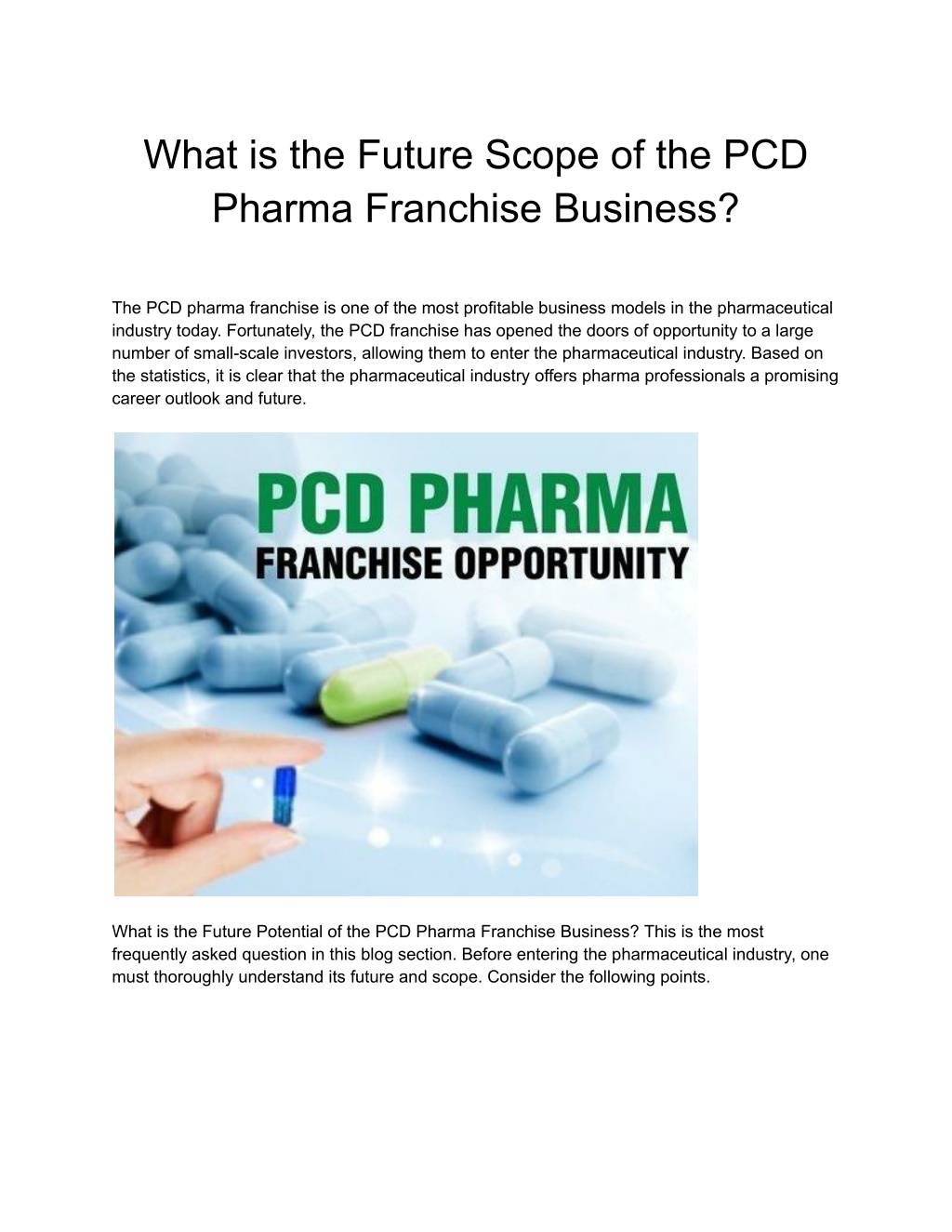 Ppt What Is The Future Scope Of The Pcd Pharma Franchise Business