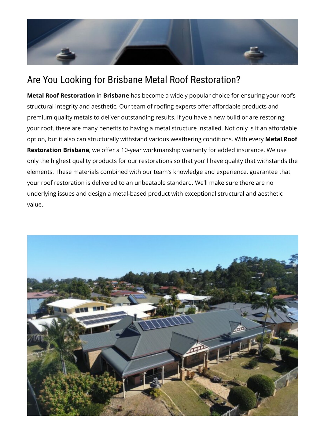 PPT Metal Roof Restoration Brisbane PowerPoint Presentation Free