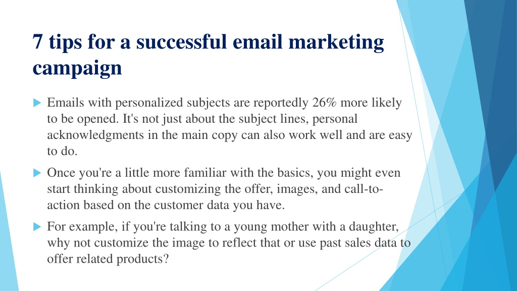 Ppt Tips For A Successful Email Marketing Campaign Powerpoint