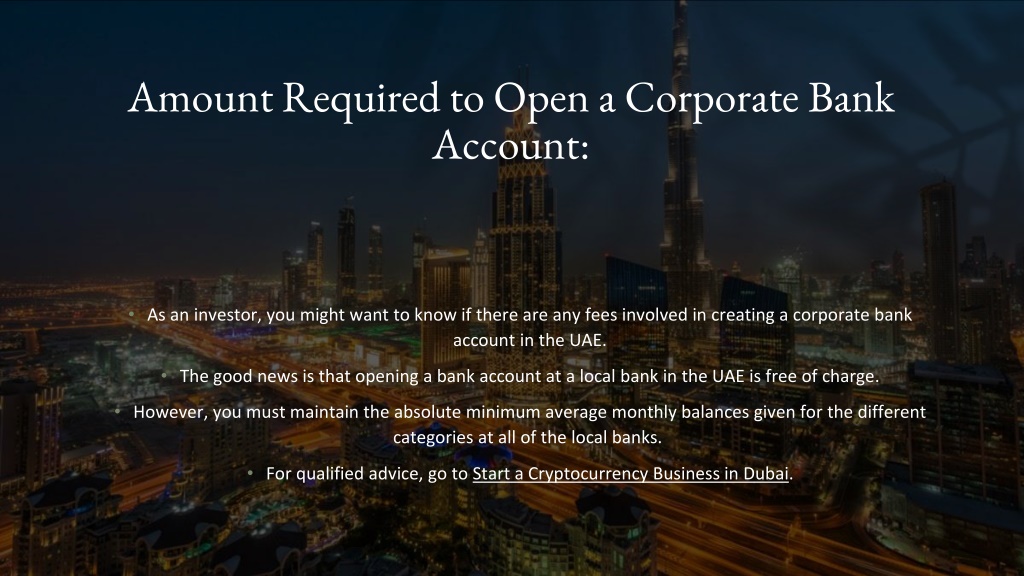 Ppt Complete Guide To Opening A Corporate Bank Account In The Uae