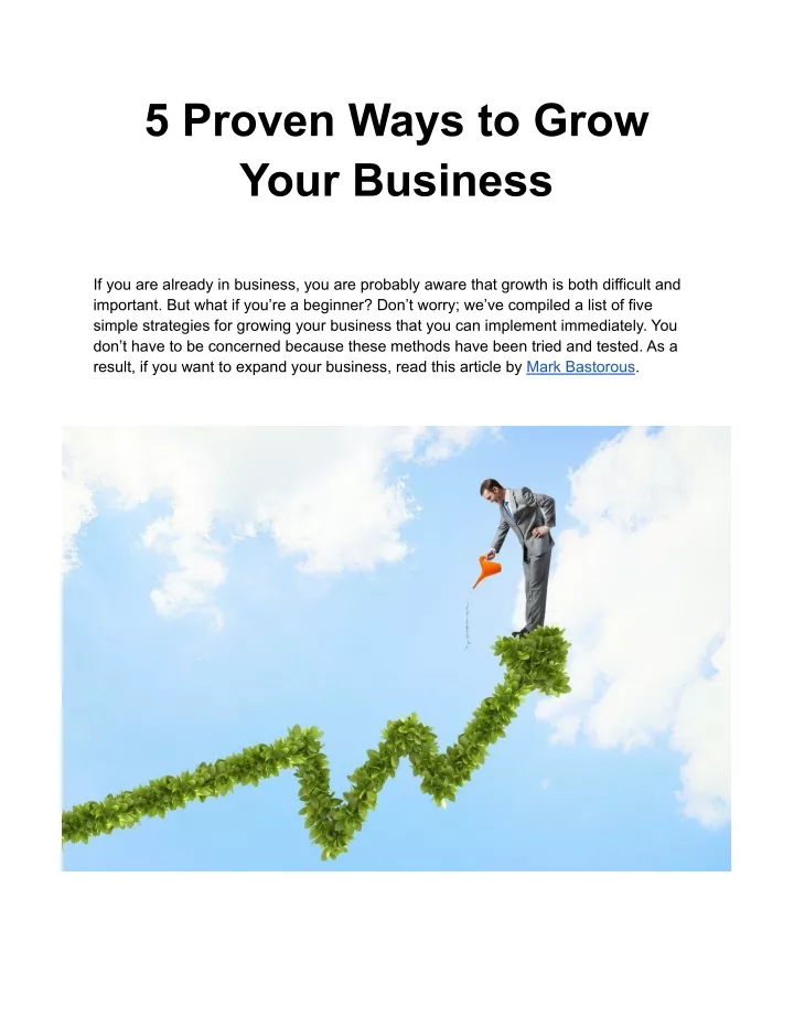 PPT Amazing Tips Tricks To Grow Your Small Business PowerPoint