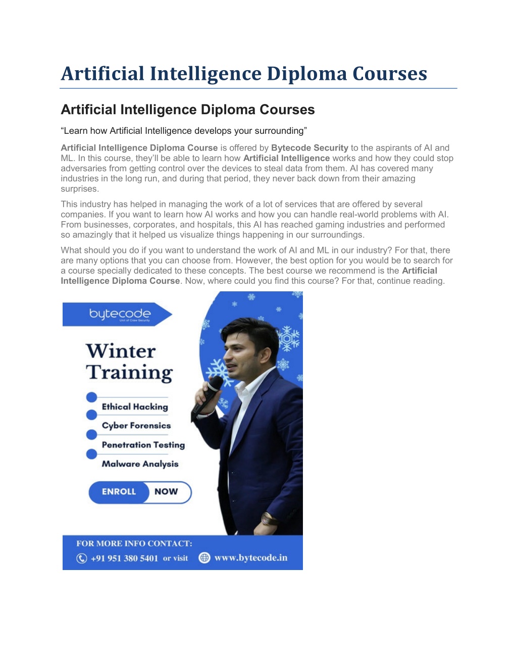 Ppt Artificial Intelligence Diploma Courses Powerpoint Presentation