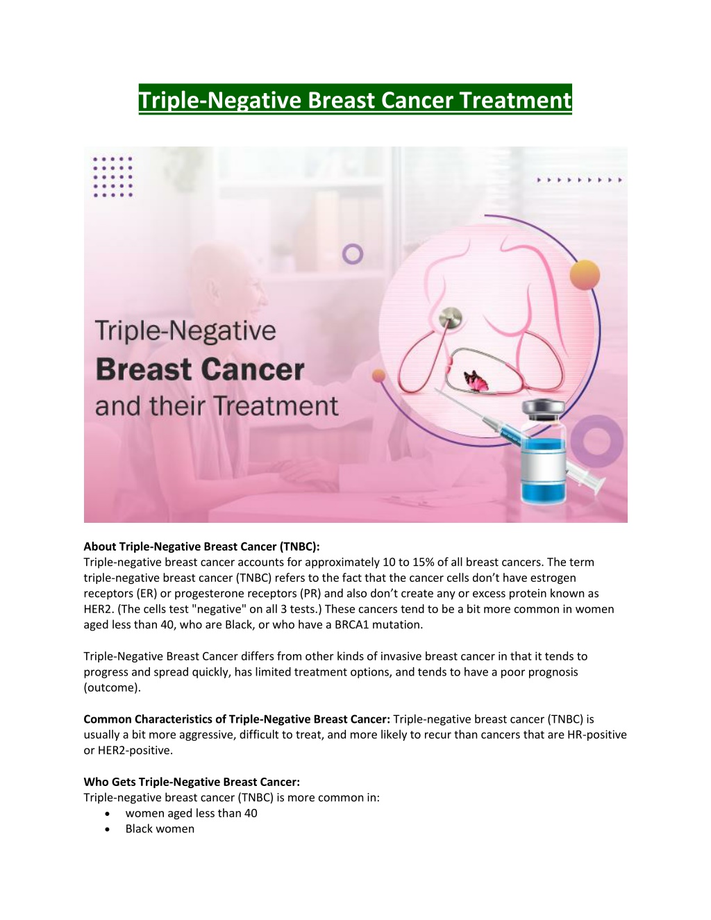 Ppt Triple Negative Breast Cancer Treatment Trodelvy In India