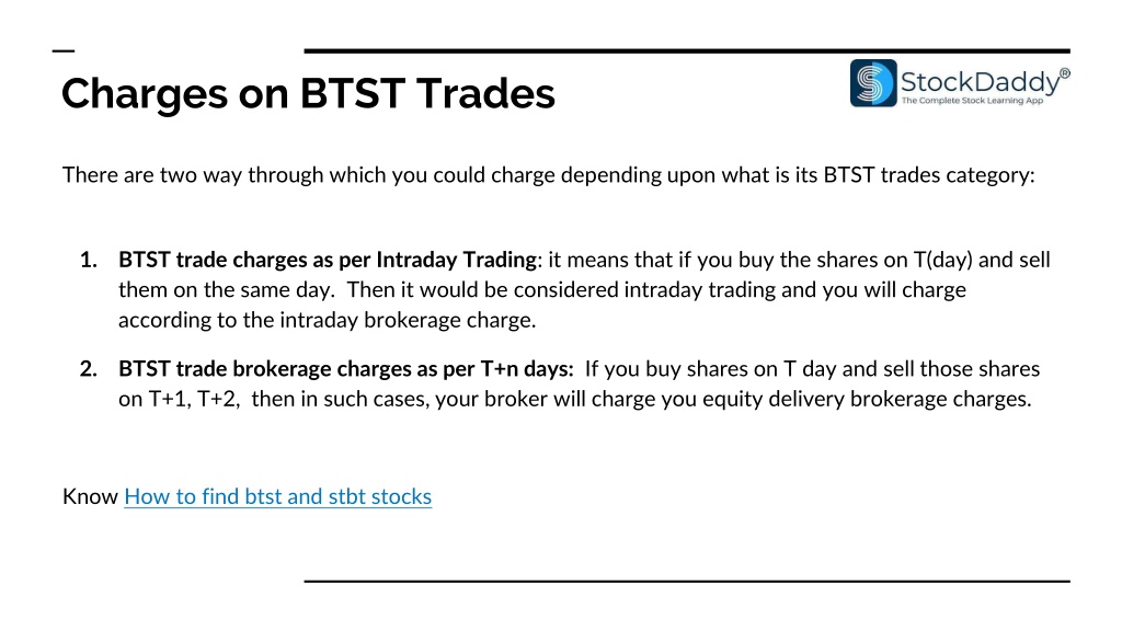 Ppt What Is Btst Trading And Its Strategy In Stock Market Powerpoint