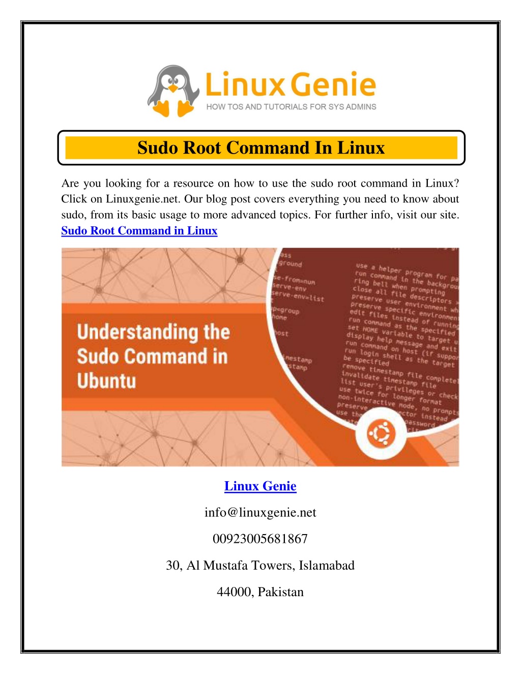 Ppt Sudo Root Command In Linux Linuxgenie Net Powerpoint Presentation