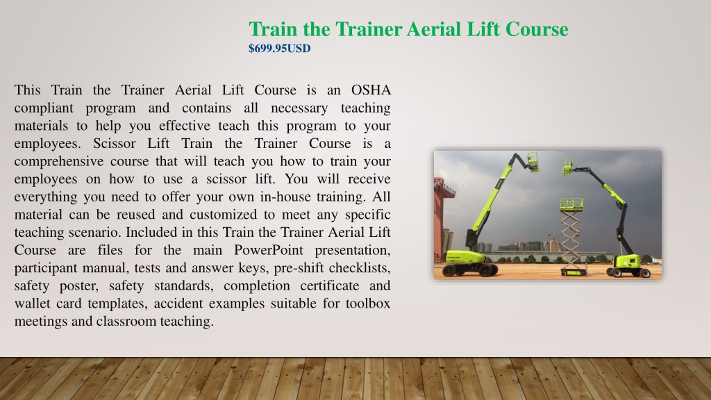 Ppt Scissor Lift Train The Trainer Course Safetraining