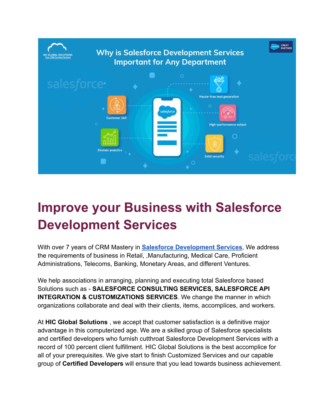 Ppt Why Salesforce Development Services Important For Any Department