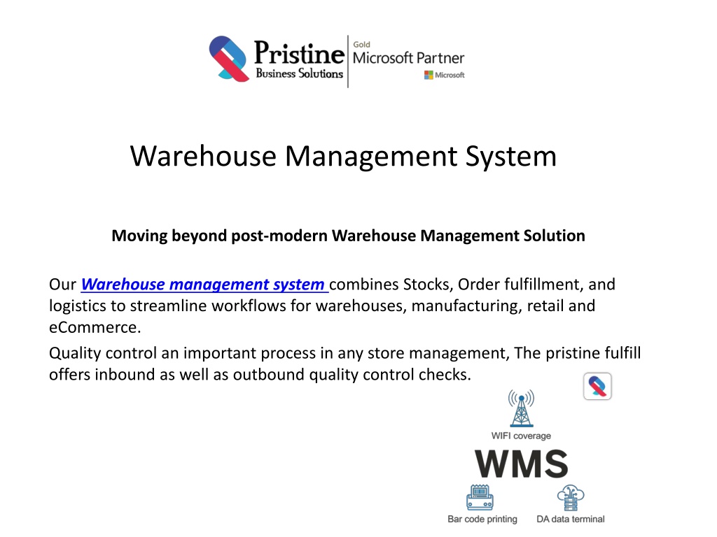 PPT Warehouse Management System PPT PowerPoint Presentation Free