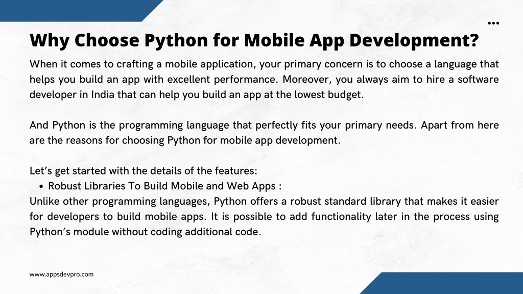 Ppt A Complete Guide To Develop An App Using Python Powerpoint