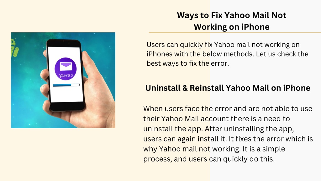 Ppt How To Fix It Yahoo Mail Not Working Powerpoint