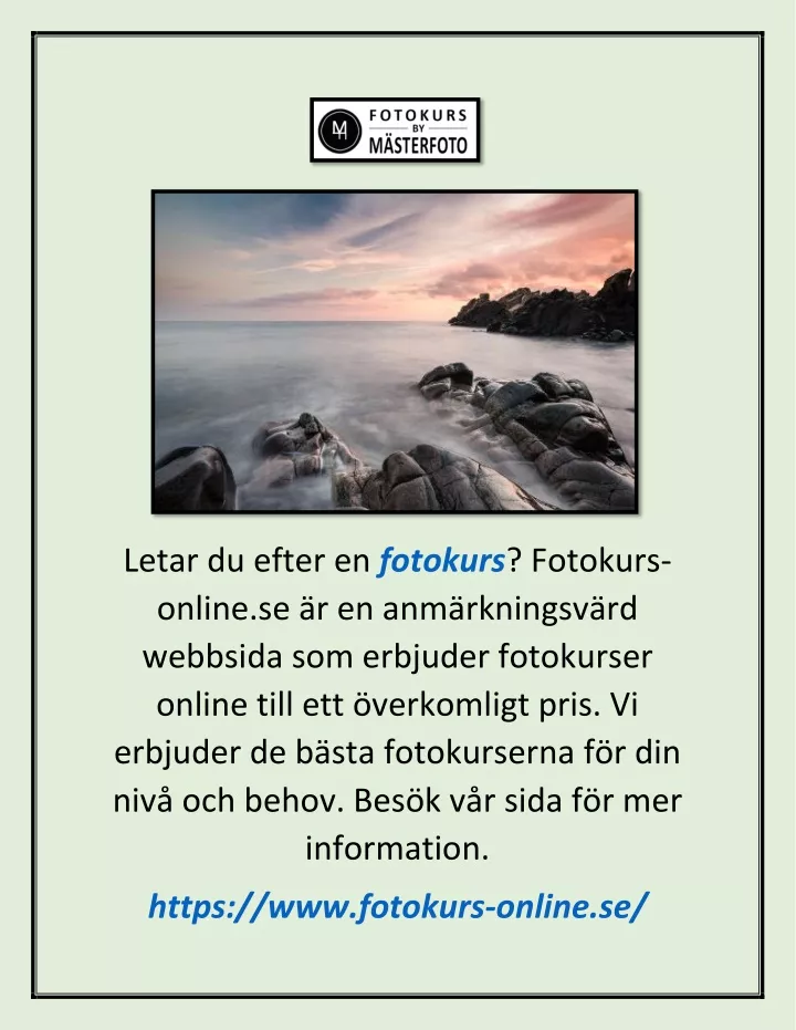 Ppt Fotokurs Fotokurs Online Se Powerpoint Presentation Free