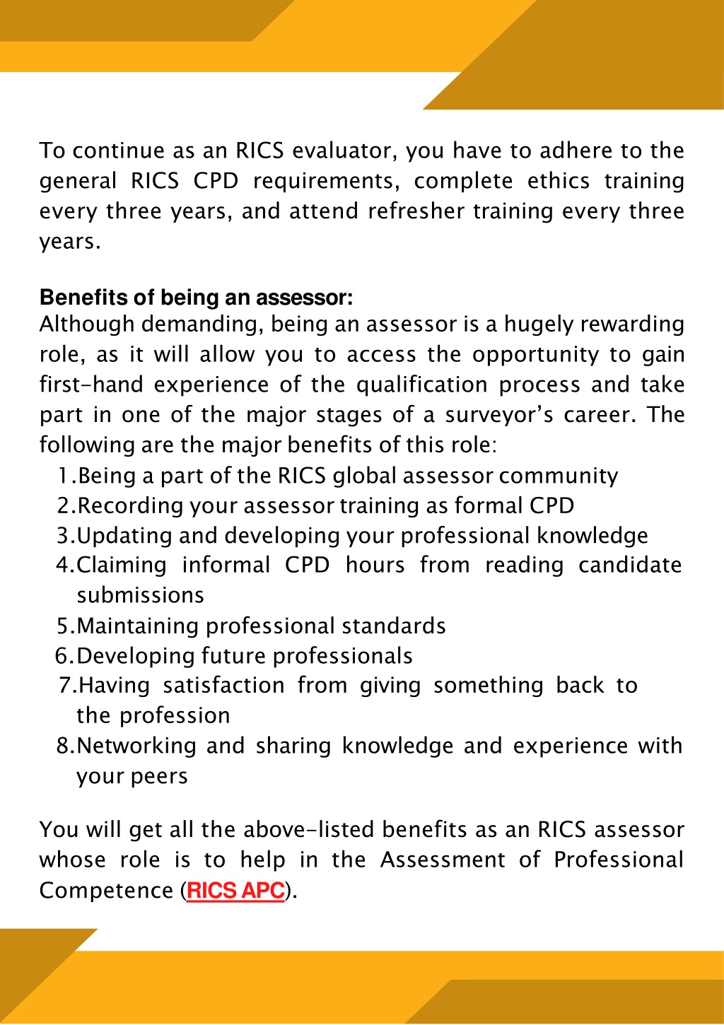 Ppt Rics Assessment Professional Eligibility Criteria Powerpoint