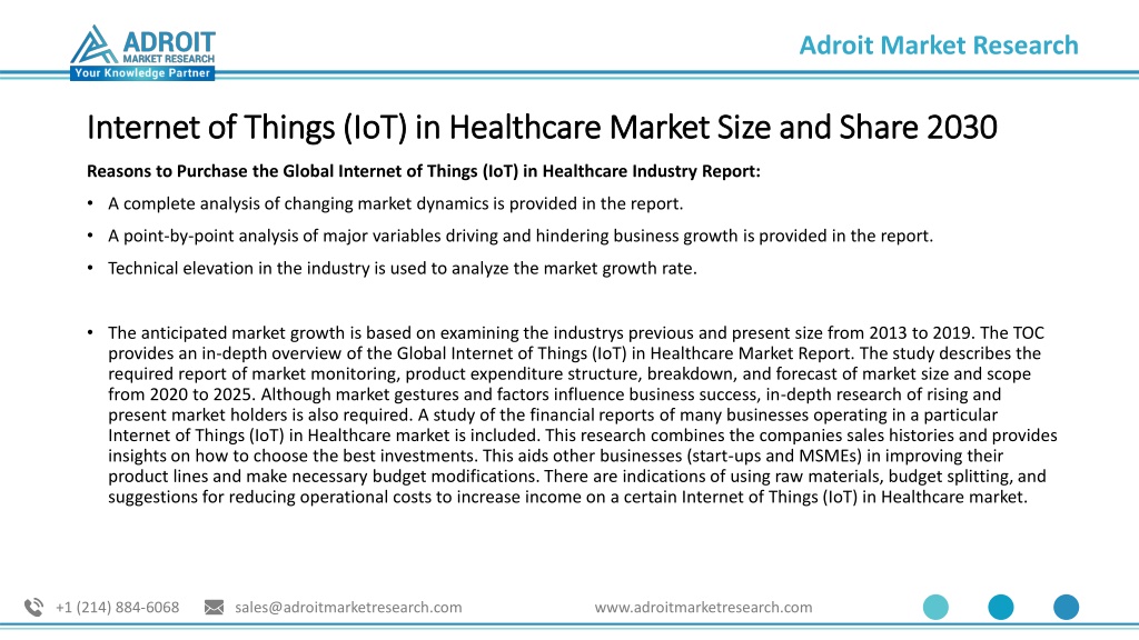 PPT Internet Of Things IoT In Healthcare Market Industry Forecast