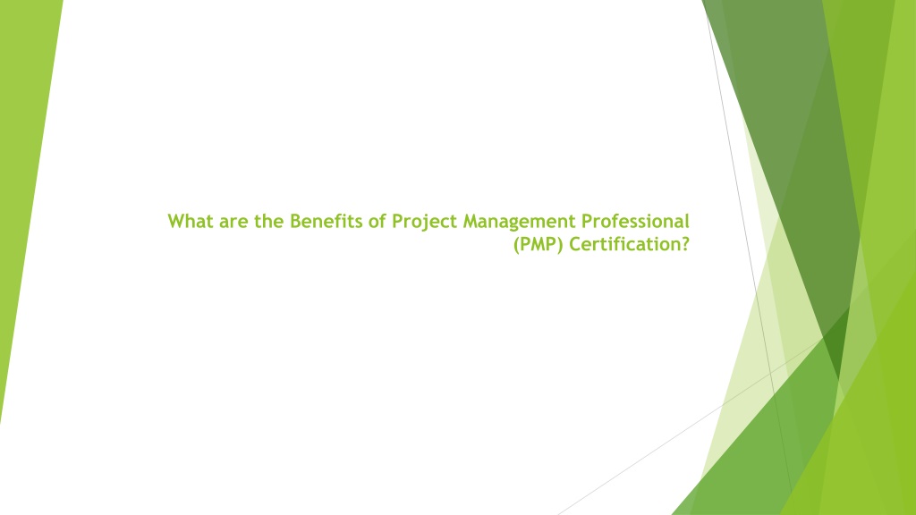 PPT What Are The Benefits Of Project Management Professional