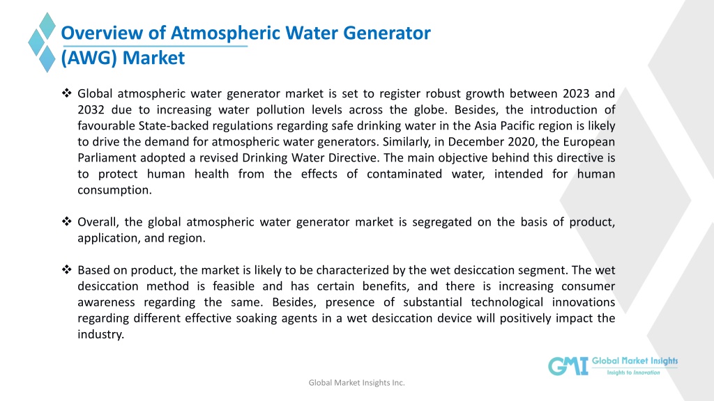 Ppt Atmospheric Water Generator Awg Market Insights Global