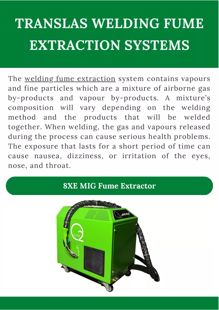 Ppt Buy Translas Welding Fume Extraction Systems Powerpoint