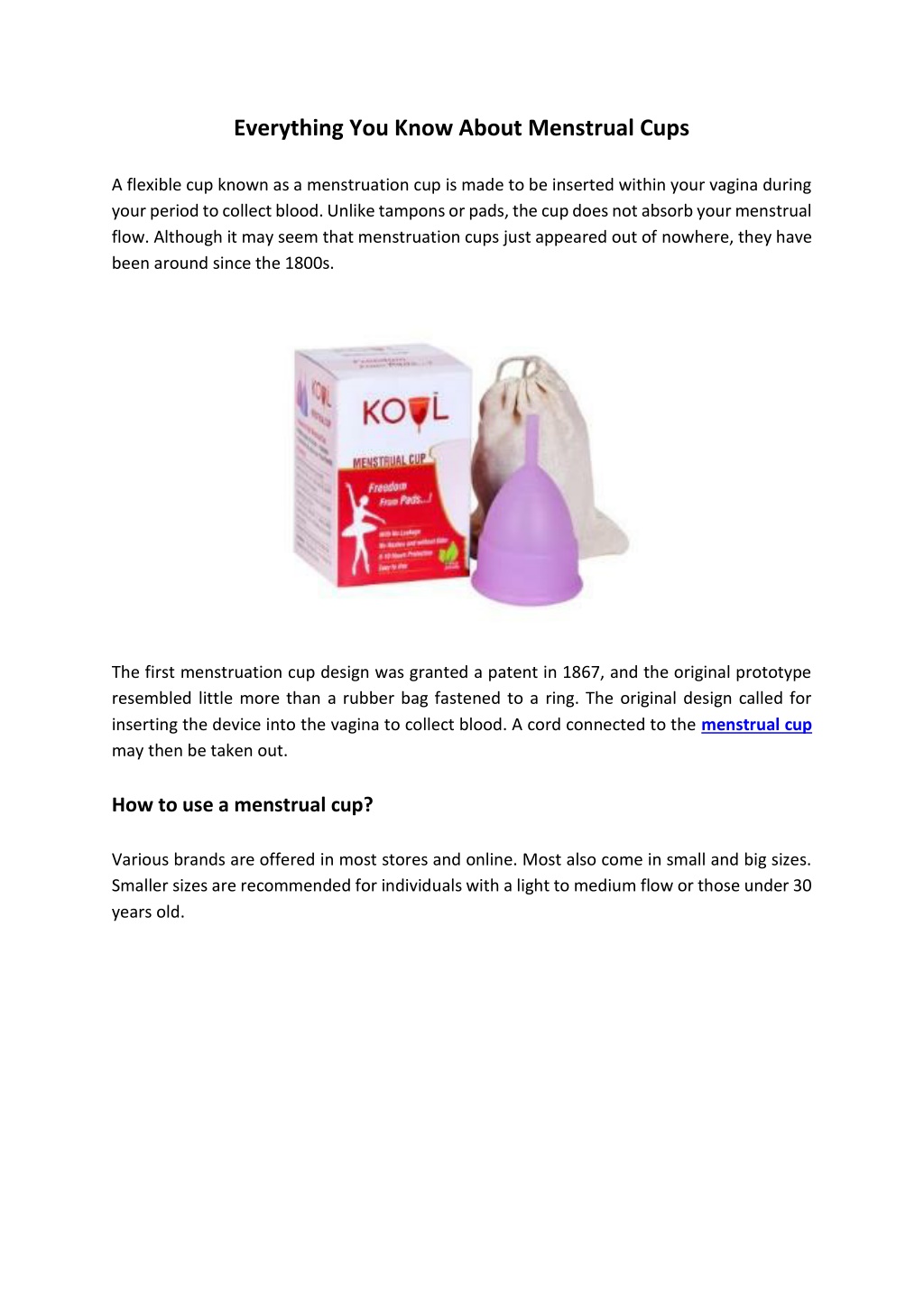 Ppt Everything You Know About Menstrual Cups Powerpoint Presentation