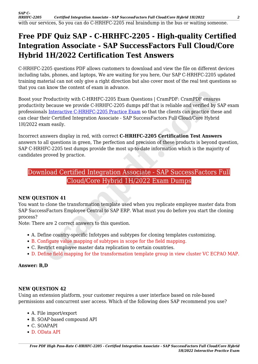 Ppt Free Pdf High Pass Rate C Hrhfc Certified Integration