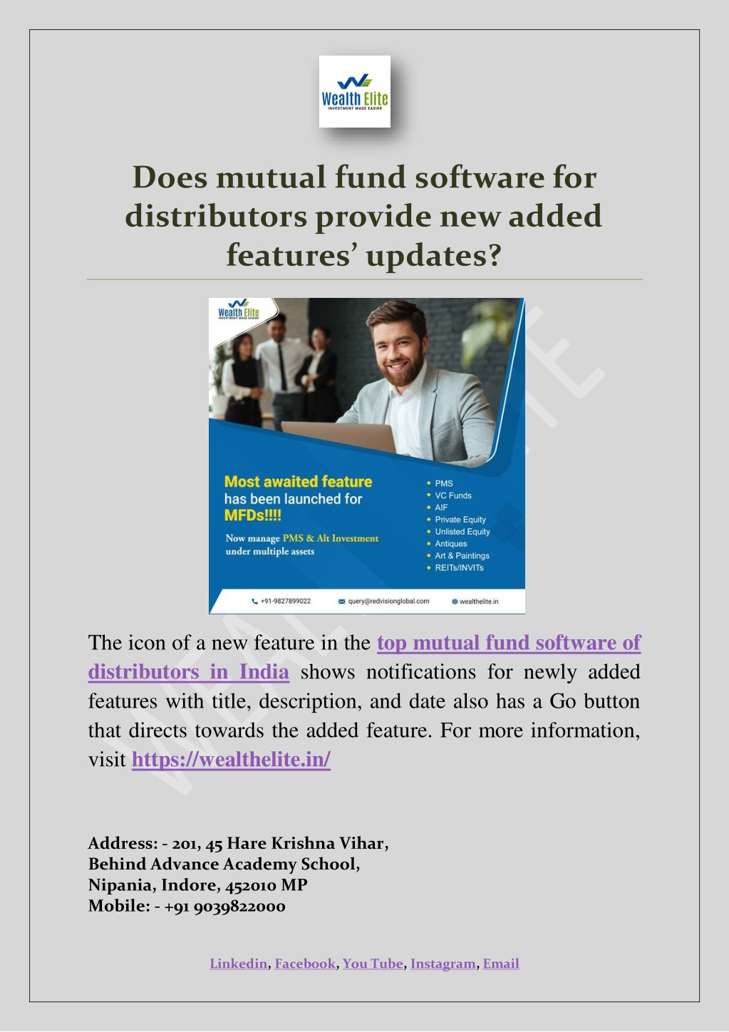 PPT Does Mutual Fund Software For Distributors Provide New Added