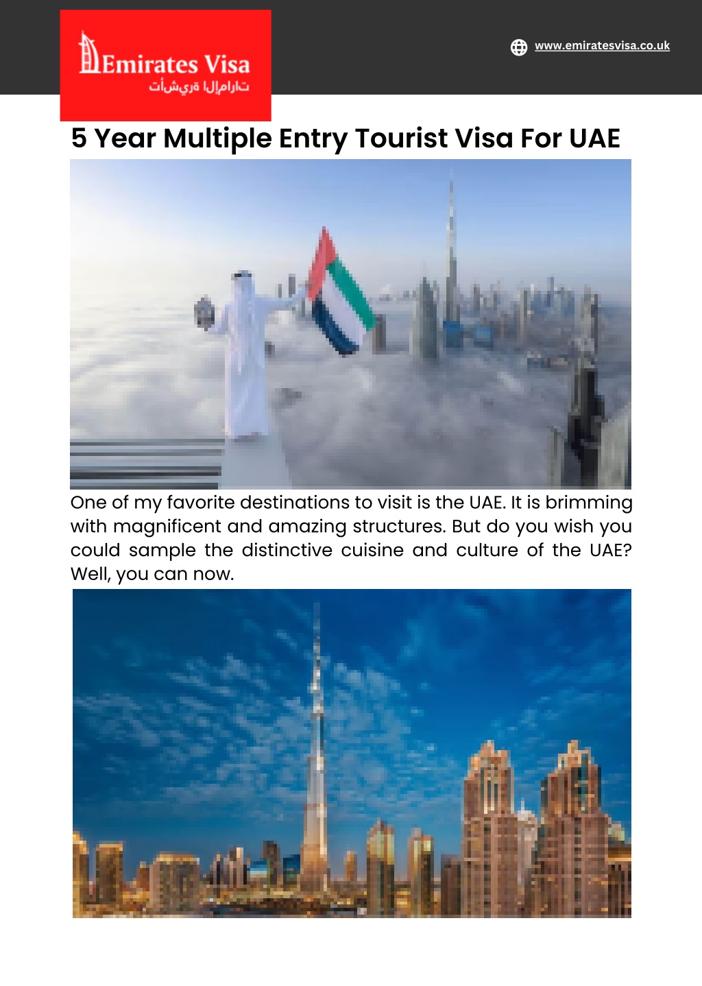 Ppt Year Multiple Entry Tourist Visa For Uae Powerpoint