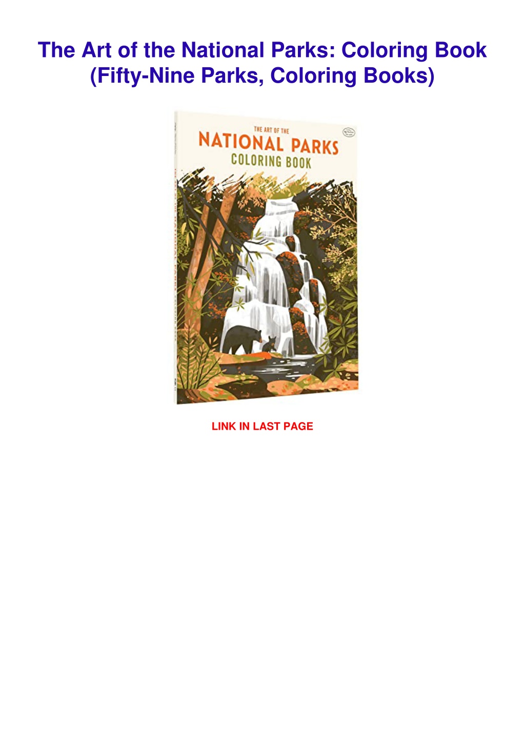 Ppt Pdf Read The Art Of The National Parks Coloring Book Fifty Nine