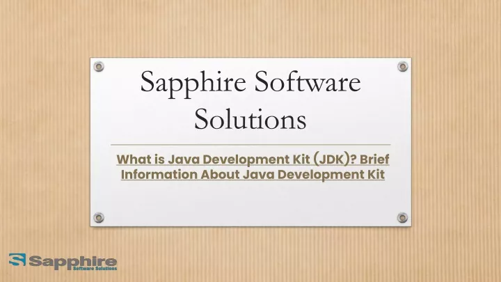 Ppt What Is Java Development Kit Jdk Brief Information About Java