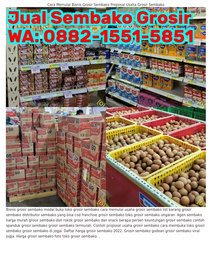 PPT Ö882 I55I 585I WA Mau Buka Usaha Grosir Sembako Distributor