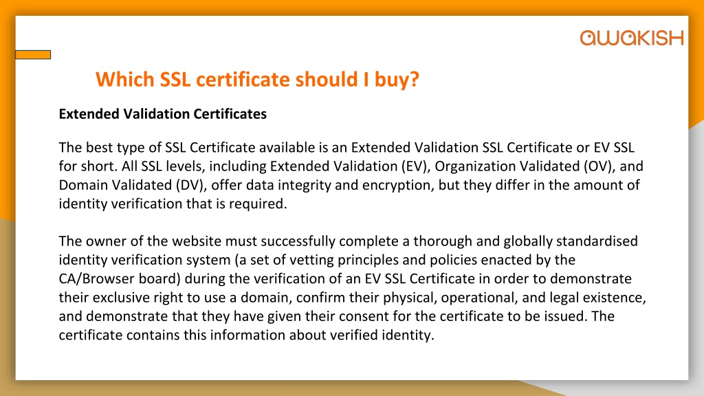 PPT Types Of SSL Certificates For Every Business Need PowerPoint